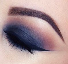 Navy Blue and Purple Winged Smokey Eyes