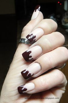 Nude Chocolate Nail Design