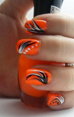 Orange Nail Design