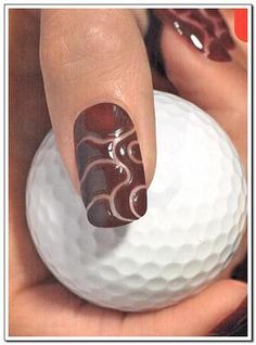 Patterned Chocolate Nail Design