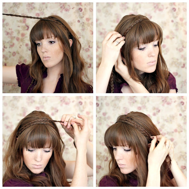 Pretty Braided Headband Hairstyle Tutorial