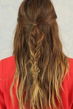 Pull Through Braid for Half Up Half Down Hairstyles