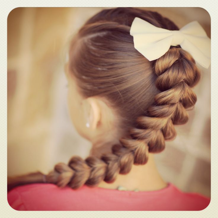 Pull Through Braid With Hair Bow