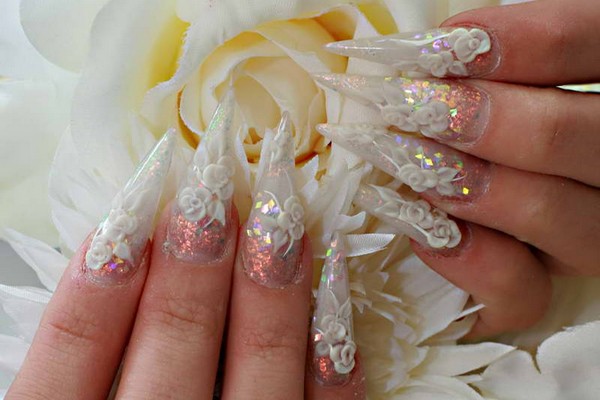 Shimmer 3D Nail Design