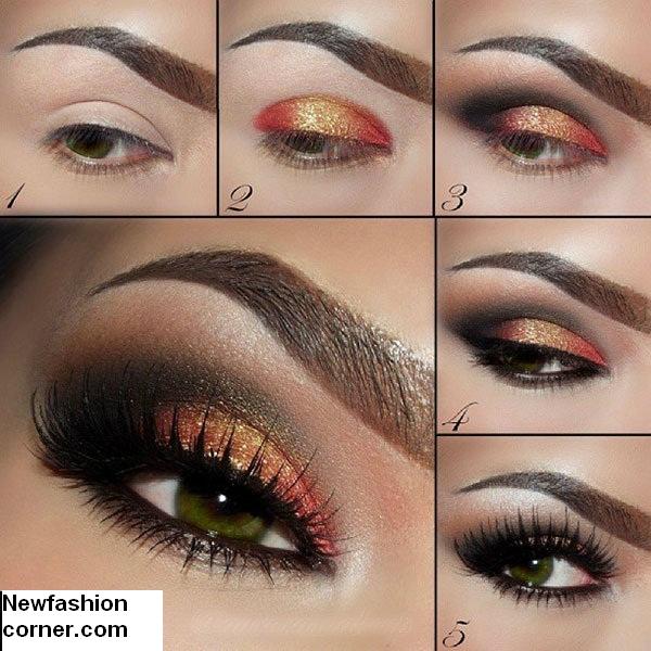 Shimmer Eye Makeup Idea for Women