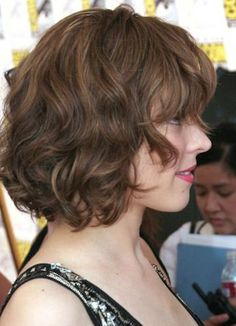 Short Curly Wavy Hairstyle