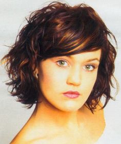 Short Curly Wavy Hairstyle