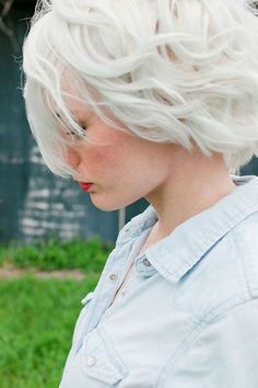 Short Curly White Hairstyle
