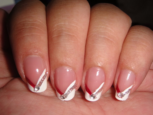 Simple Wedding Nail Design