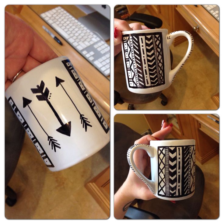 Stylish Painted Mugs