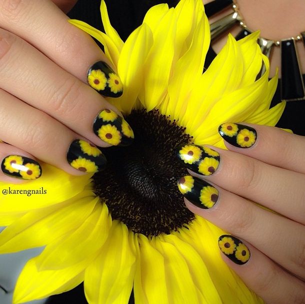 Sunflower Nails