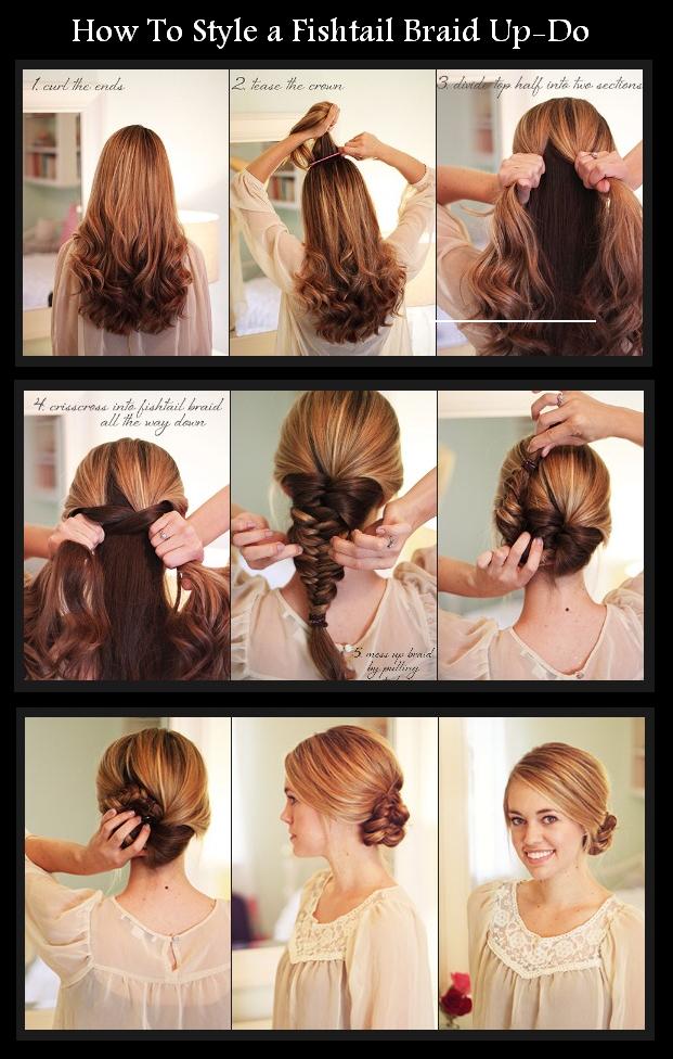 Sweet Braided Updo Hairstyle Tutorial