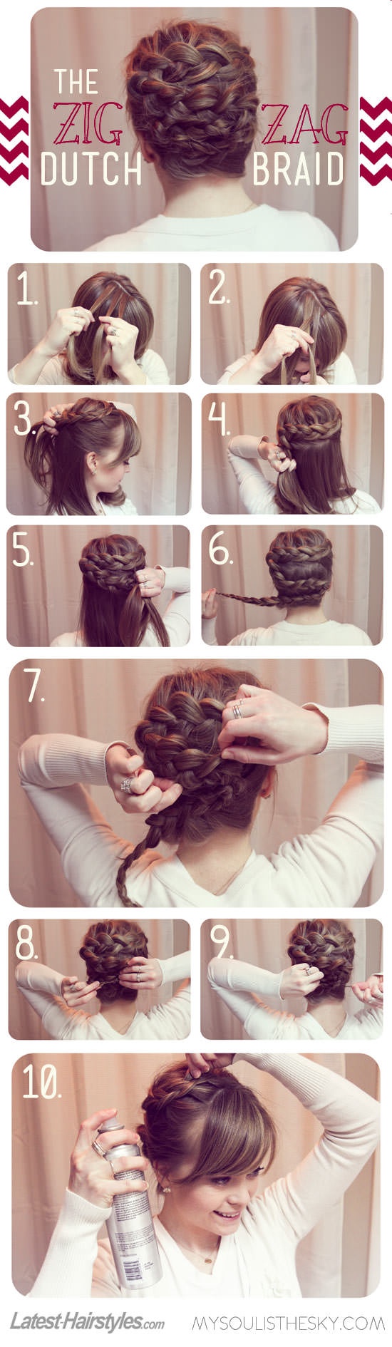 Zig Zag Dutch Braid Tutorial