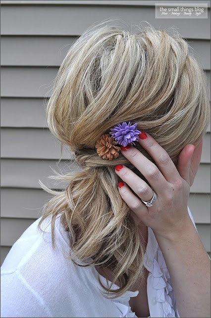 knotted Ponytail With Hair Pins