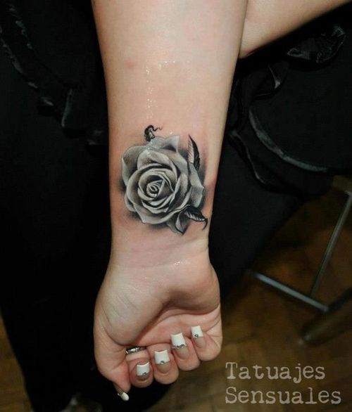 3D Rose Tattoo