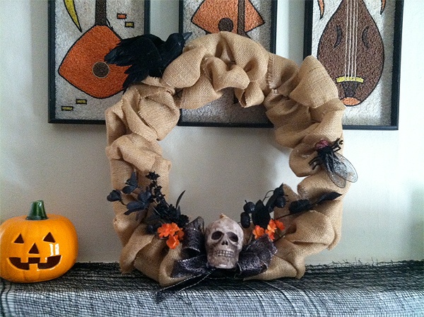 A Wreath with a Skull