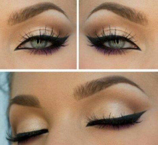 Alluring Cat Eye Makeup Idea for Green Eyes