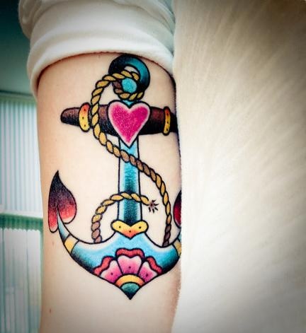 Anchor and Rope Tattoo