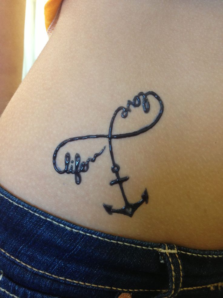 Anchor and Words Tattoo