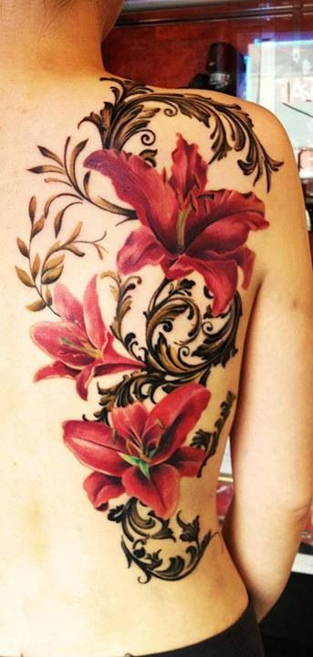 Back Flower Tattoo