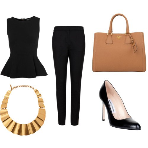 Black Outfit Idea for Work