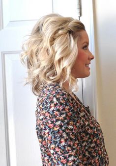 Blond Curly Bob Hairstyle