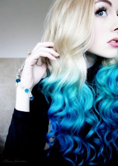 Blond and Blue Hairstyle