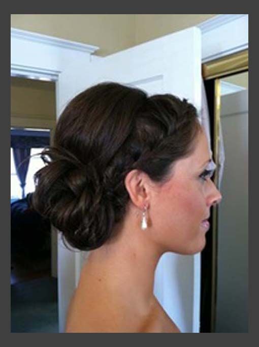 Braided Headband Updo for Medium Length Hair