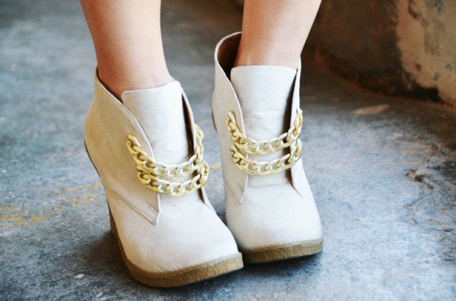 Chic DIY Chain Ankle Boots