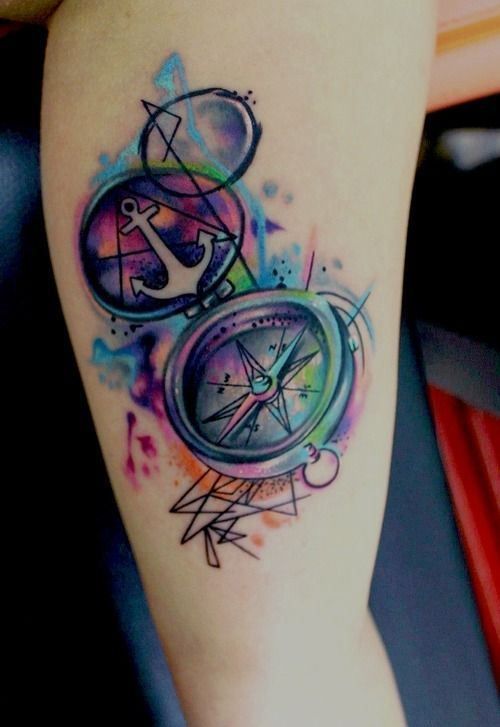 Chic Watercolor Tattoo