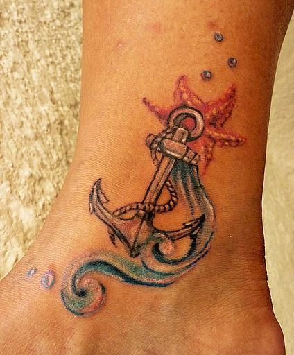 Creative Anchor Tattoo