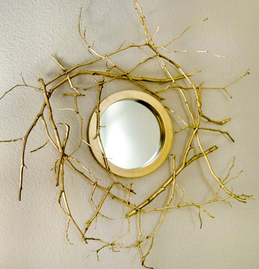 DIY Branch Mirror