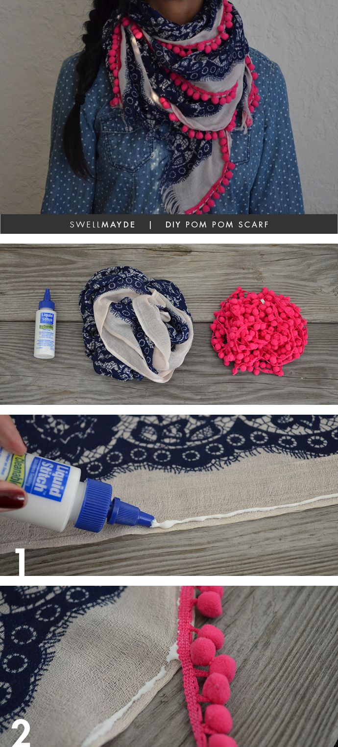 DIY Pom Pom Scarf