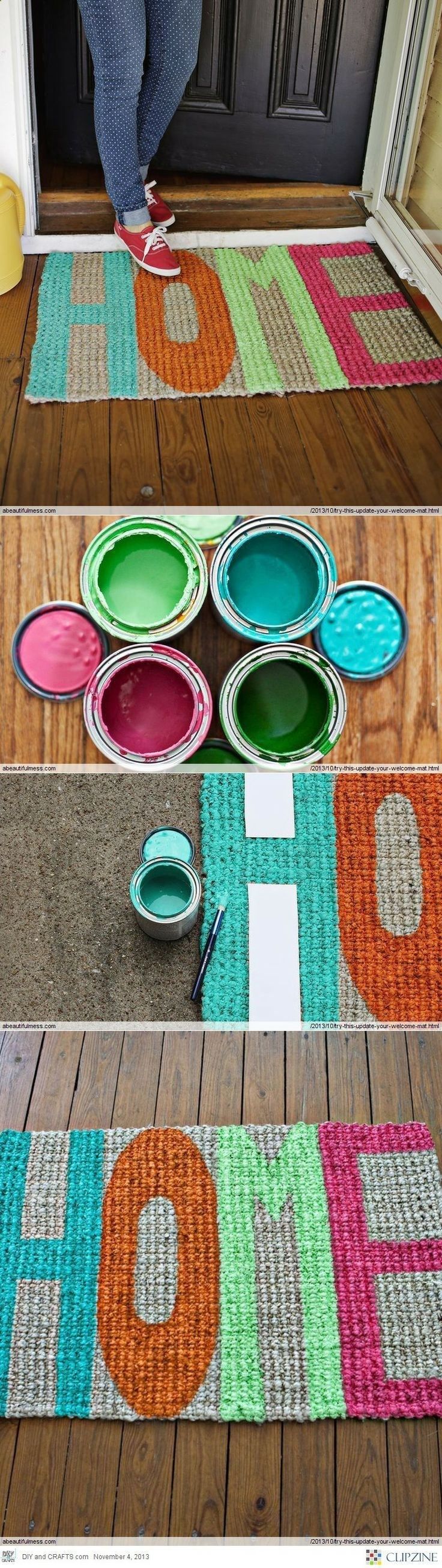 DIY Welcome Mat