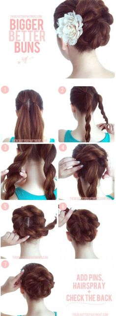 Double Rope Braided Bun Tutorial