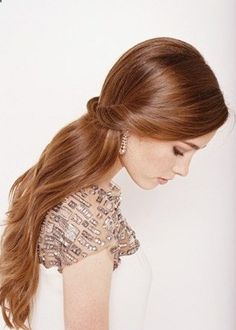 Elegant Half Up Half Down Wedding Hairstyle