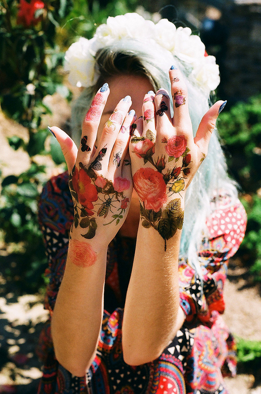 Flower Tattoo Designs on Hands