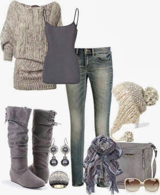 Grey Outfit Idea for Fall