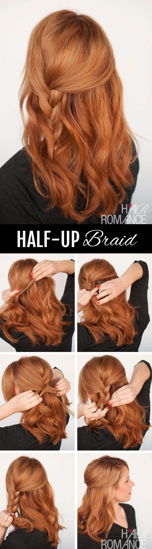 Half Up Braided Hairstyle Tutorial