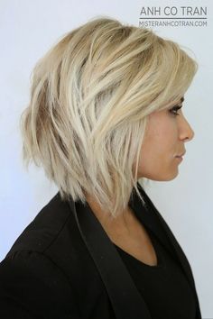 Layered Blond Bob Haircut