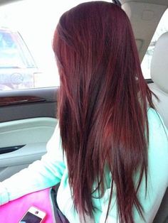 Long Straight Red Hairstyle