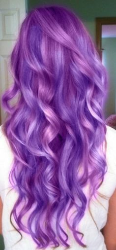 Long Wavy Purple Hairstyle