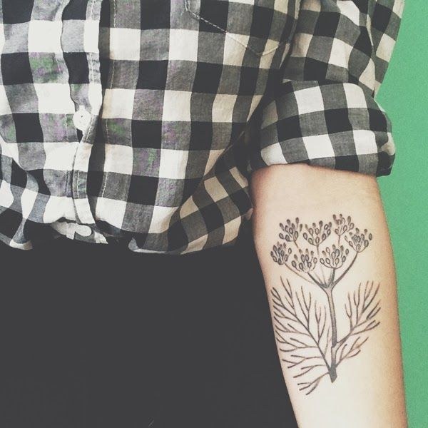 Lovely Plant Tattoo for Women