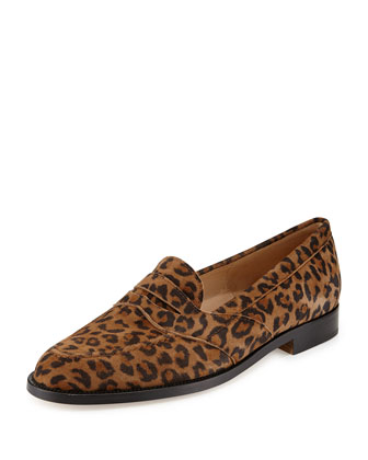 Manolo Blahnik Consulta Suede Penny Loafer