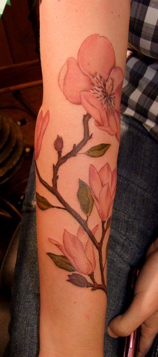 Pink Flower Tattoo