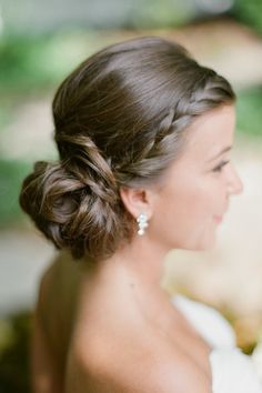 Pretty Side Braided Updo Hairstyle