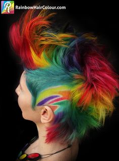 Rainbow Mohawk Hairstyle