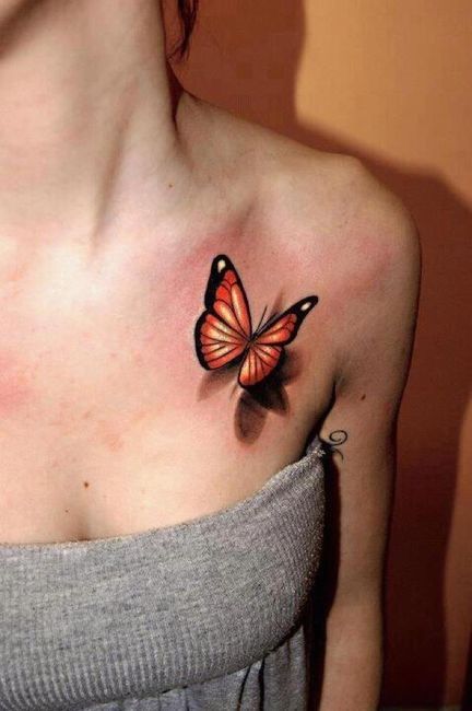 Realistic Butterfly Tattoo