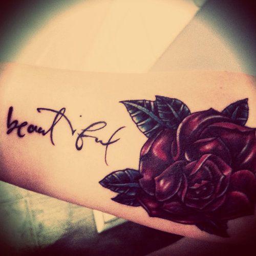 Red Rose Arm Tattoo