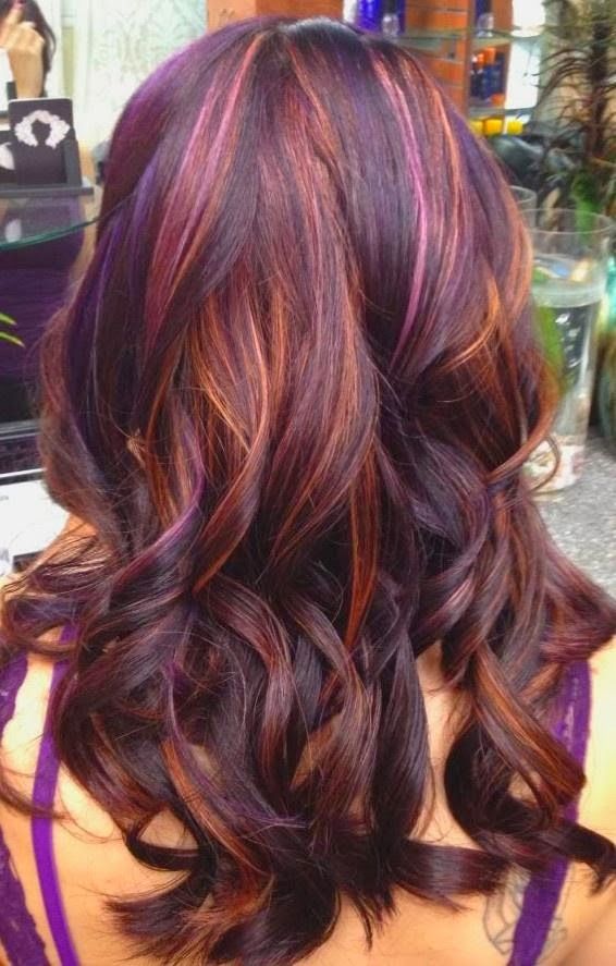 Red and Blond Wavy Hairstyle